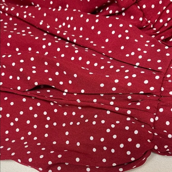 Red Polka Dot Pleated Mini Skort - Picture 4 of 8
